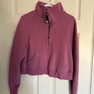 Lululemon women’s pink scuba funnel neck half zip